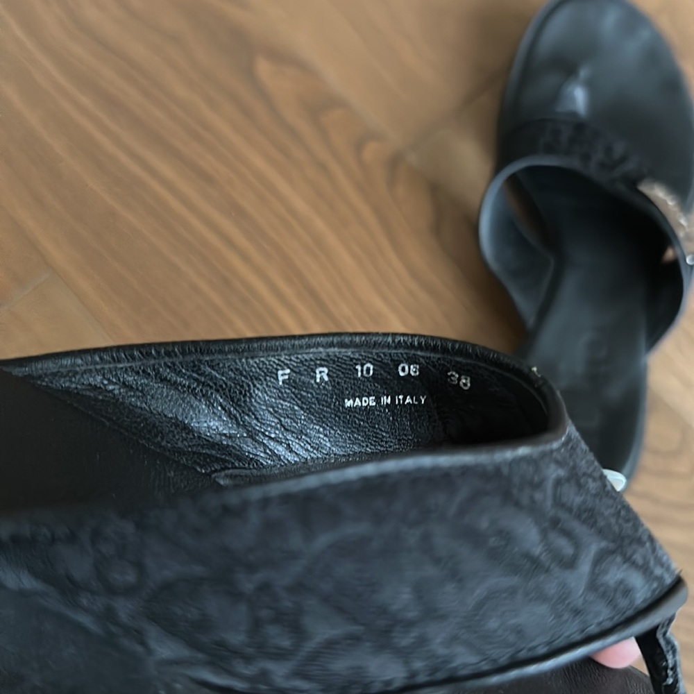 Christian Dior Diorissmo Black Logo Platform Flip Flops Flop Sandals - Picture 17 of 17